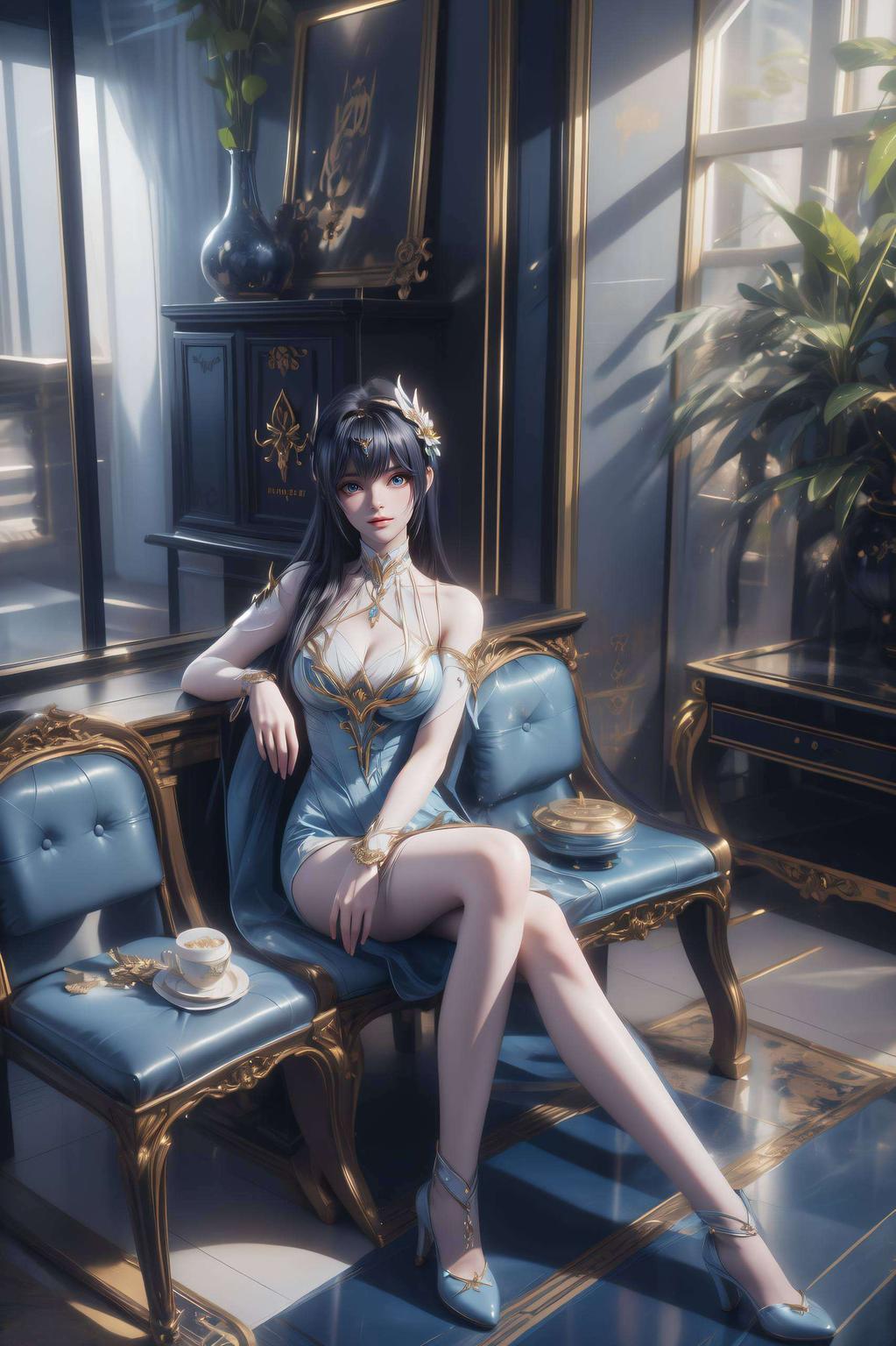 画面中的她甜美可爱清新自然