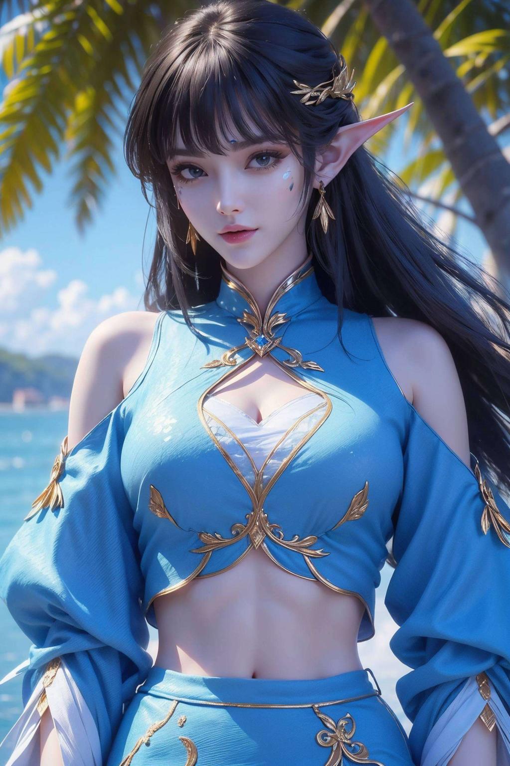 凤清儿美艳动人炫彩电脑桌面必备！看这画面