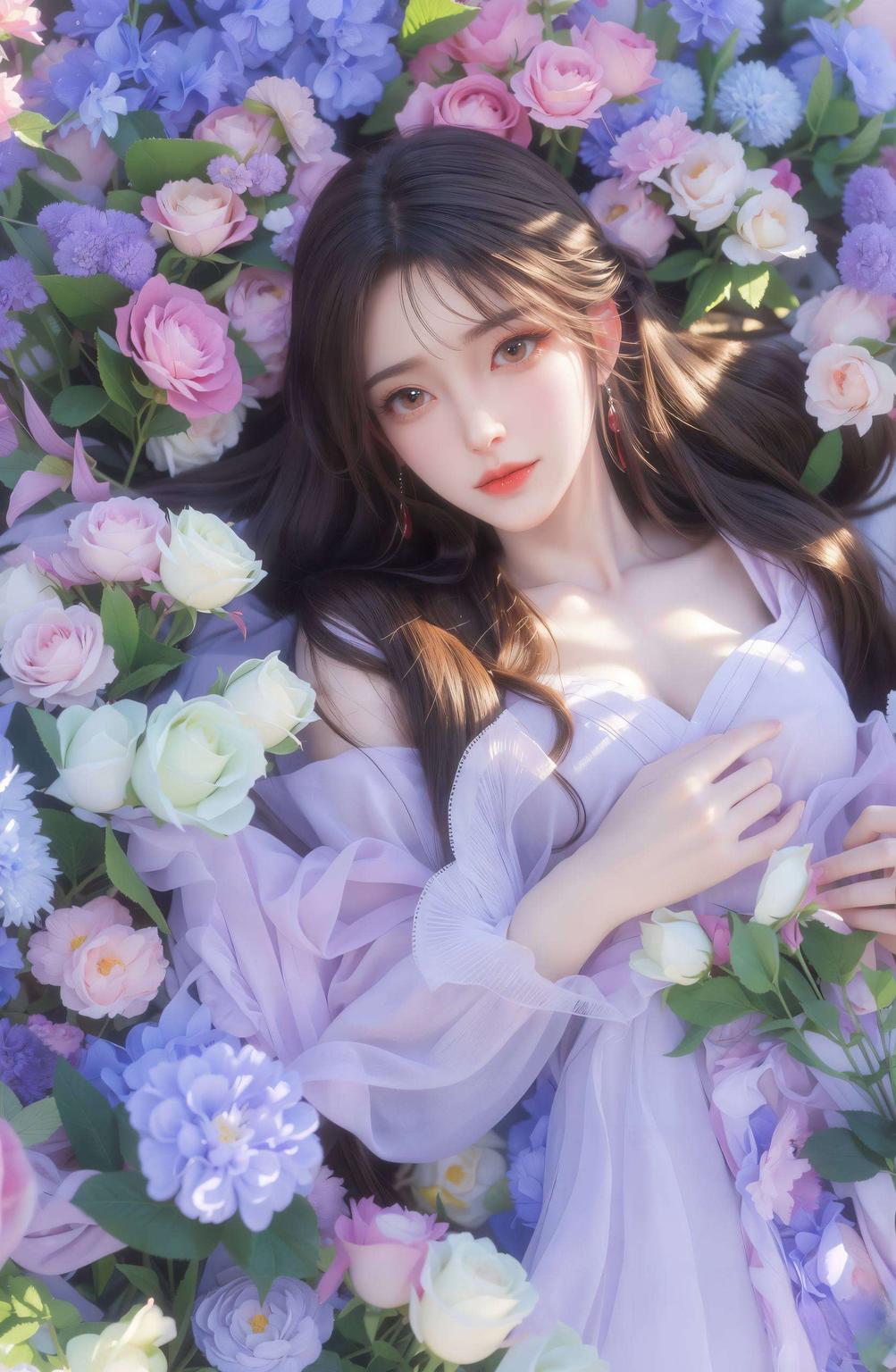 浪漫紫光护眼优雅眼神凝视