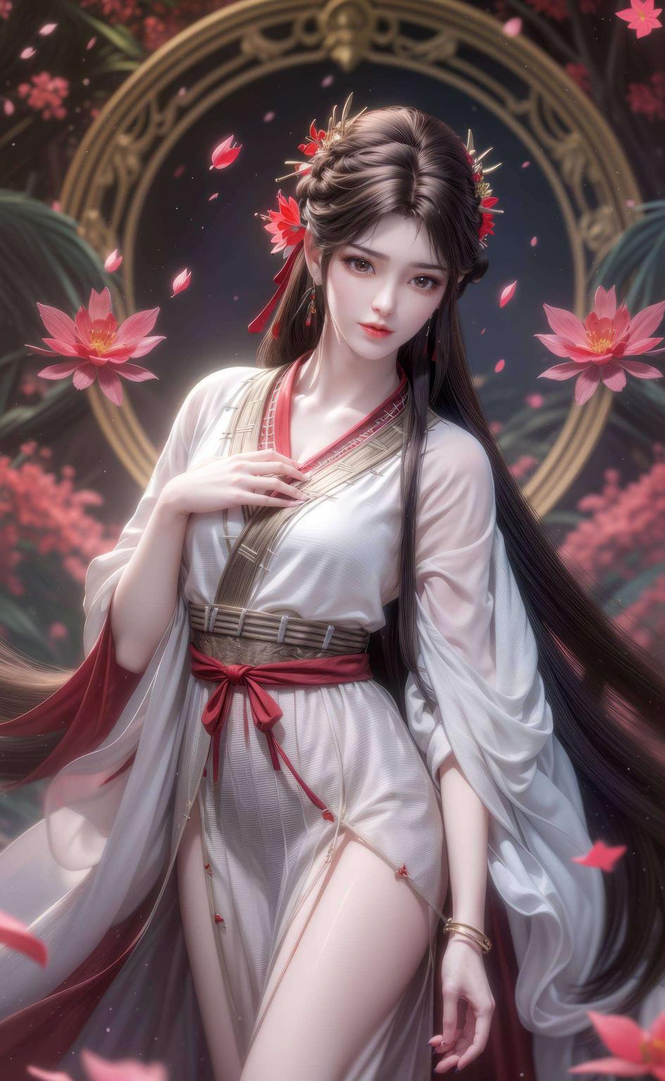 炫彩平板背景美女灵动舞姿