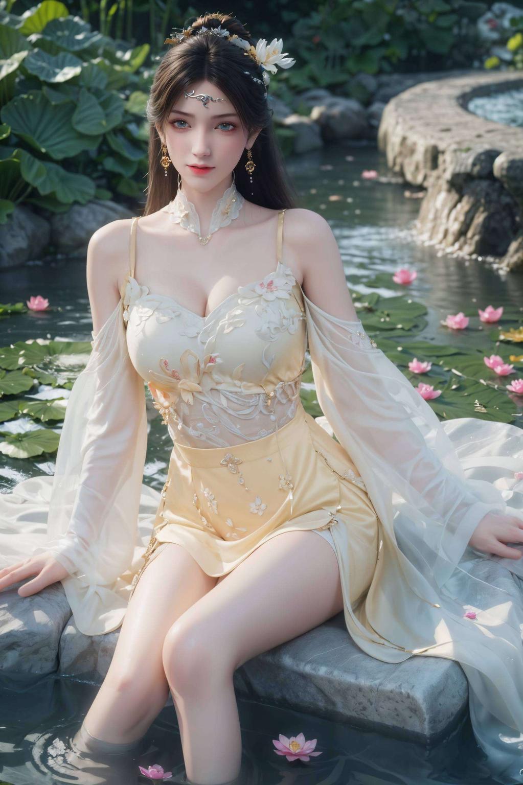 眼神含羞带俏带来一抹古典韵味