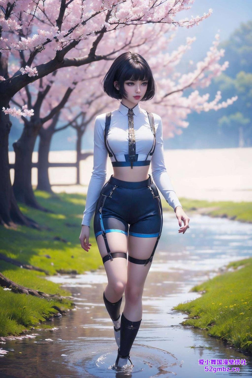 8K超清壁纸星空背景映衬青衣侠客