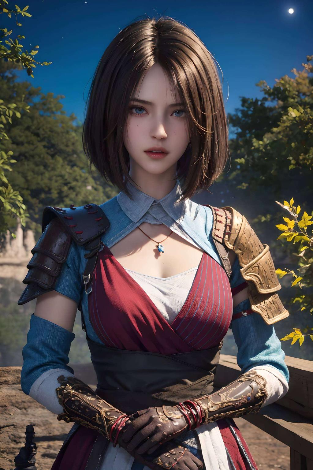 给你带来梦幻般的视觉享受金色的麦田与雪白的长发交织