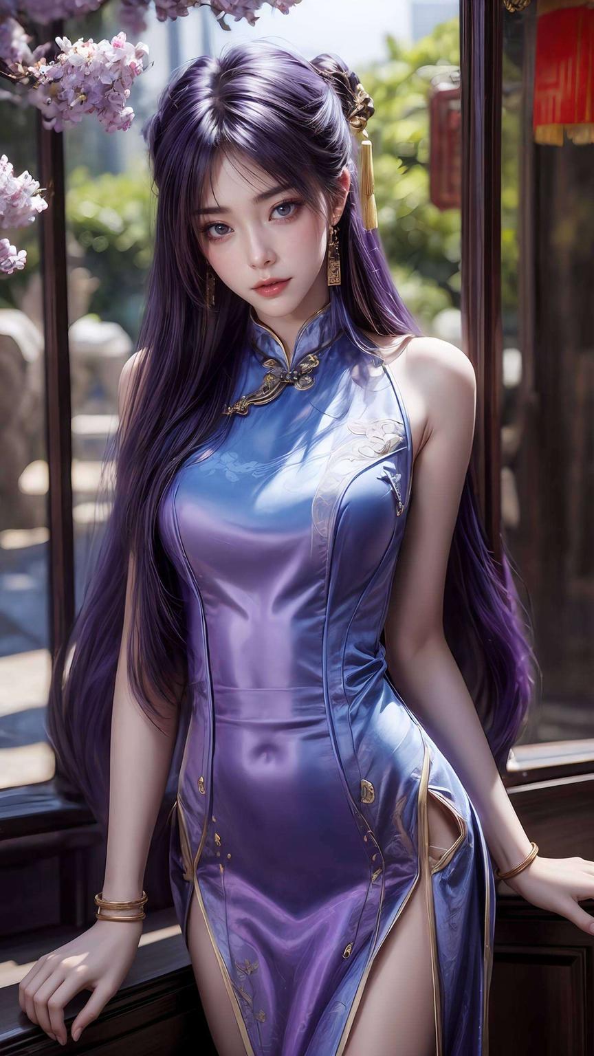 完美像素姬紫月大长腿亮相