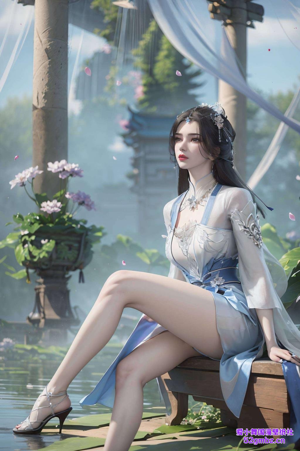 这款精美壁纸以Win10系统为背景