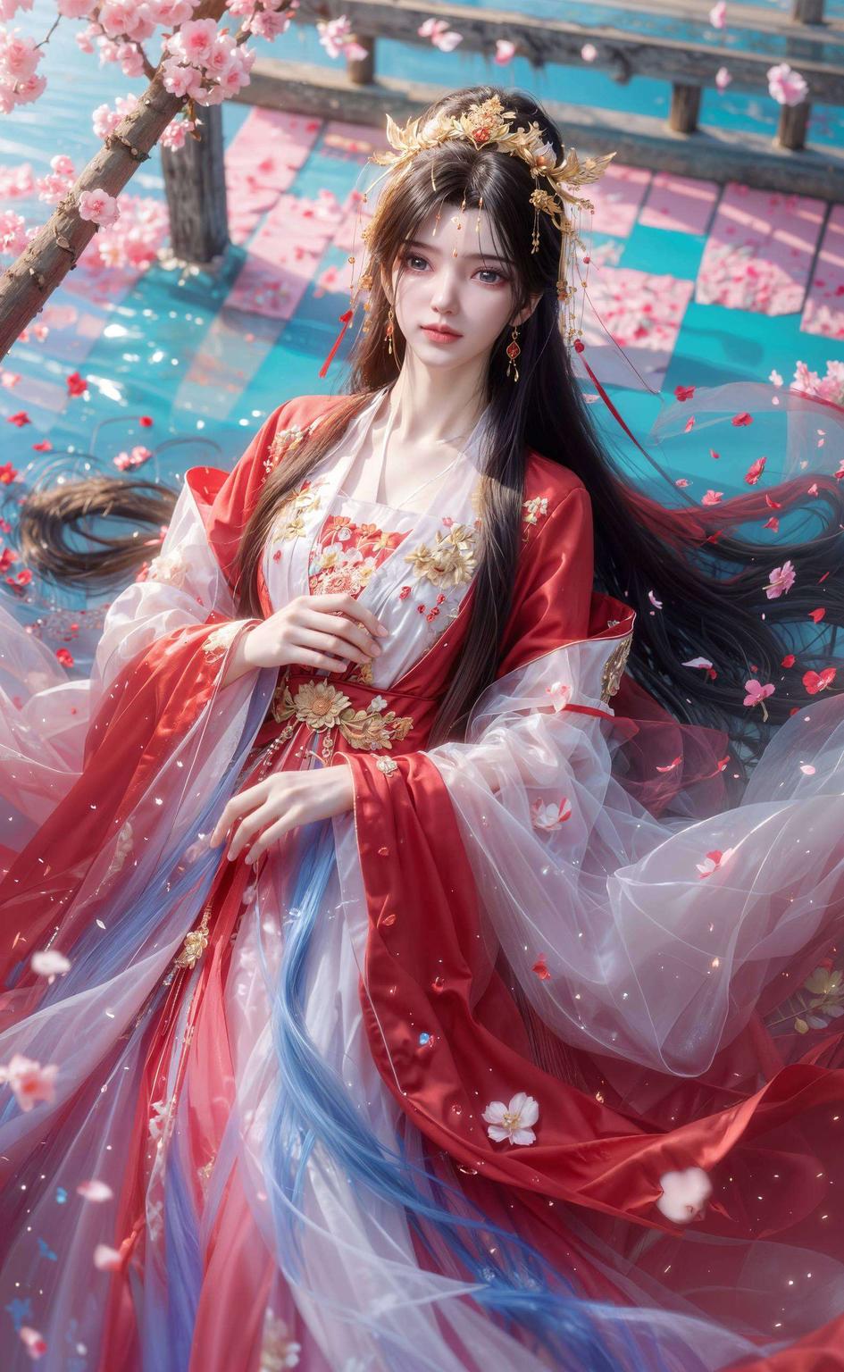 李慕婉笑容甜美碧波荡漾中