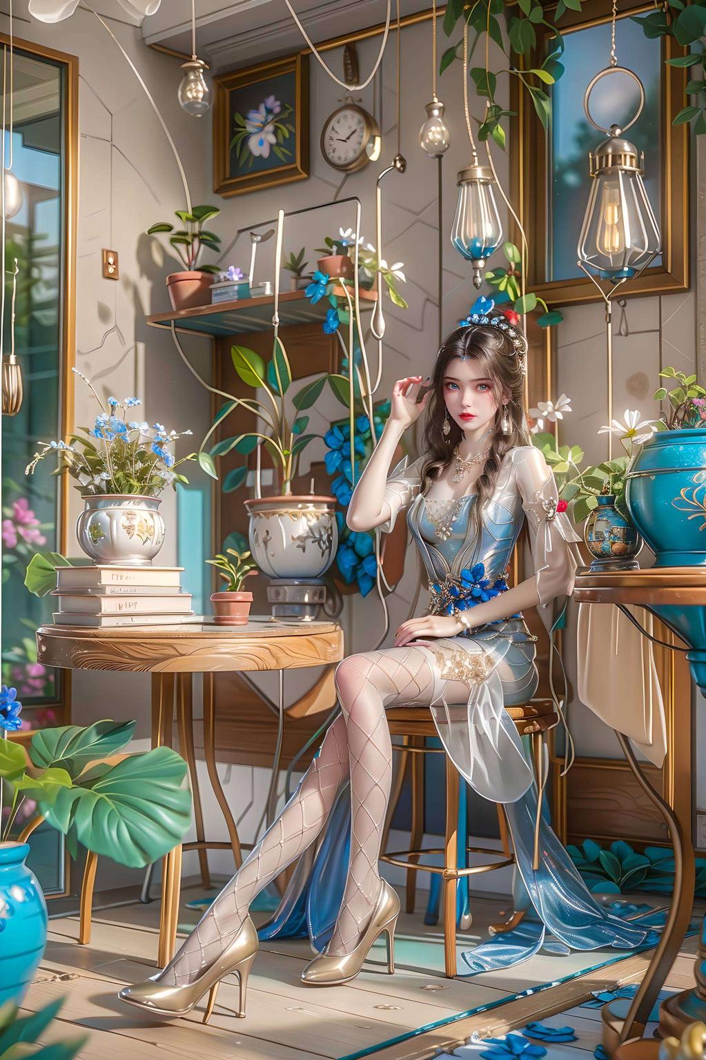 快来感受这份独特的视觉盛宴吧！将李慕婉的女装形象动态呈现