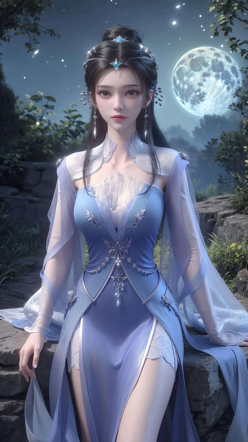 高清二次元风格这款壁纸以李慕婉AI形象为主题