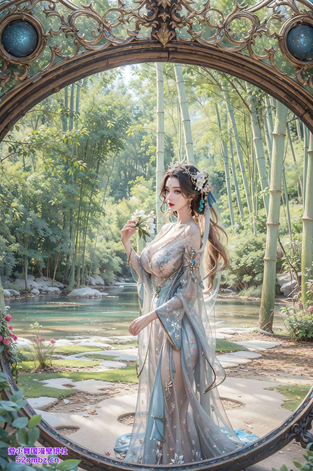 背景幽深感人墨色柳枝轻舞