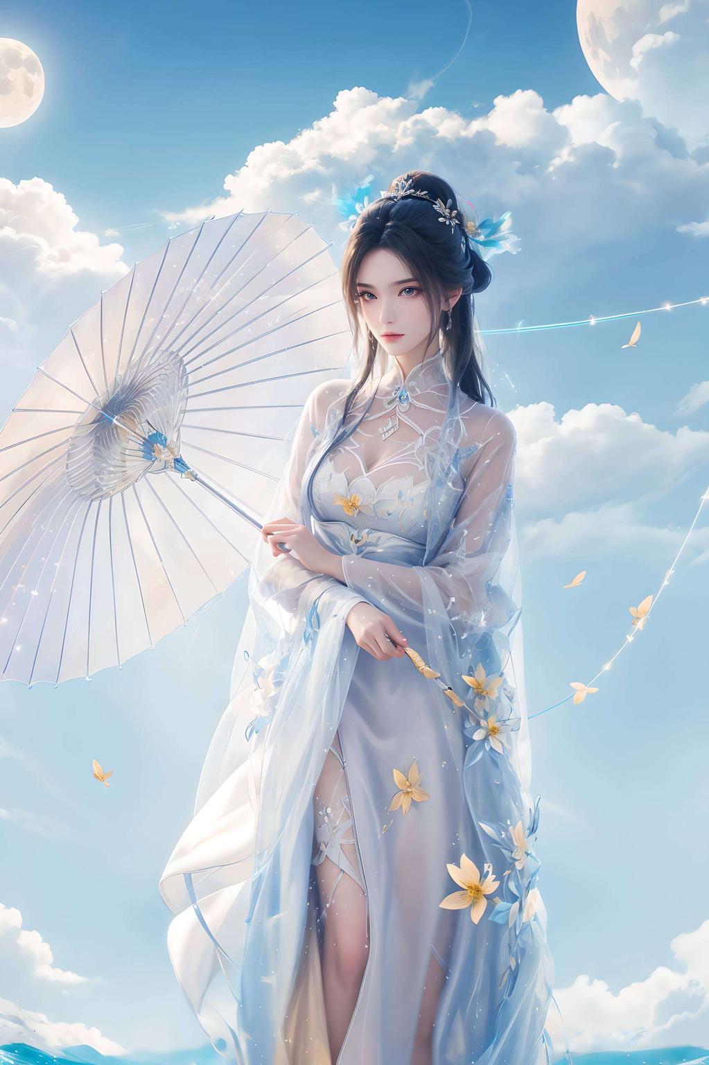 色彩鲜艳仿佛能感受到她那不染尘埃的清新气质