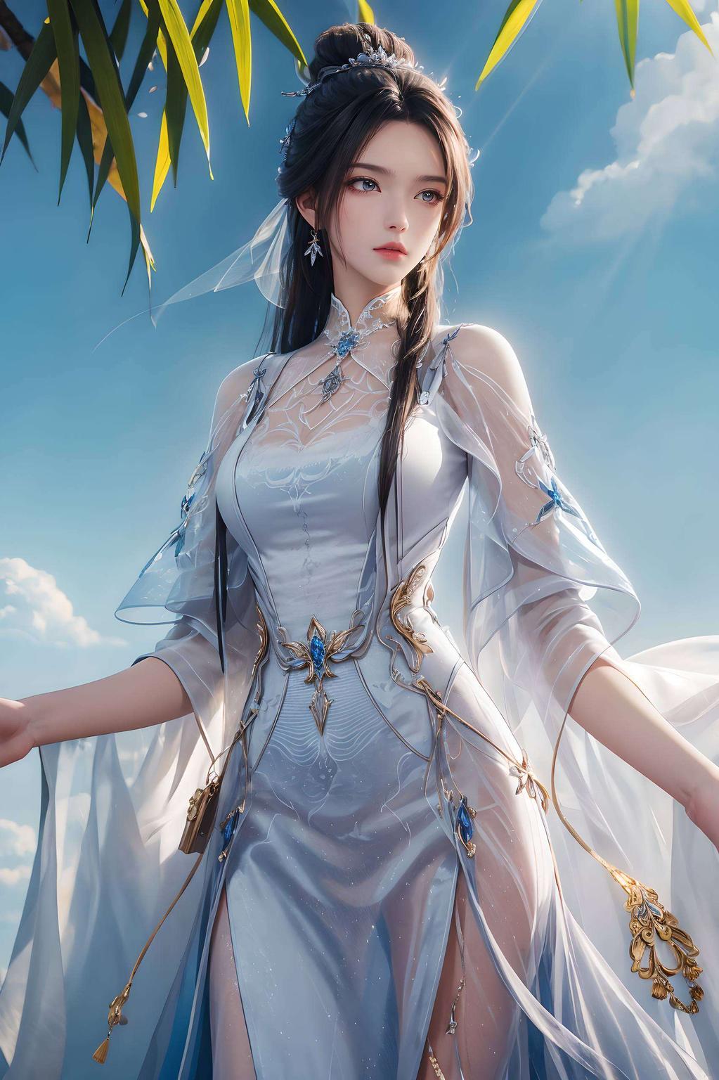 免费送你桌面装饰陆雪琪手持宝剑