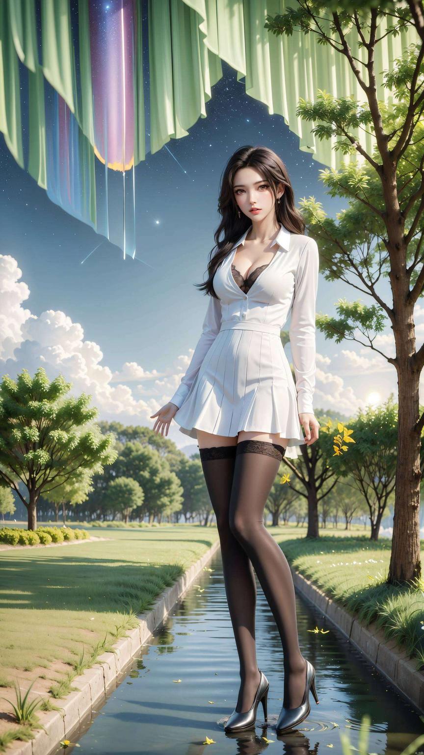 杨紫陆雪琪全身壁纸清新自然