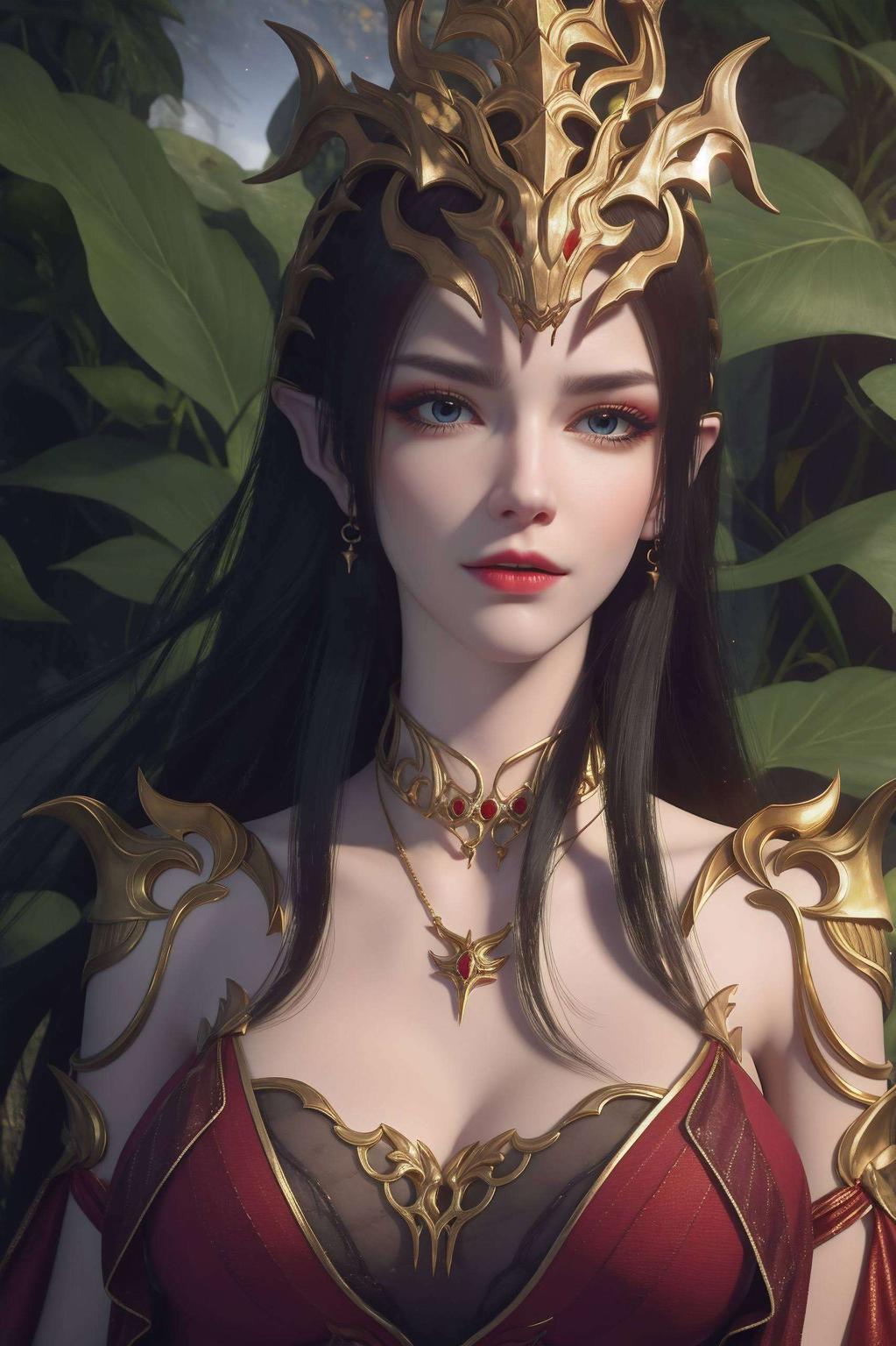 细节精致冷艳蛇发女神