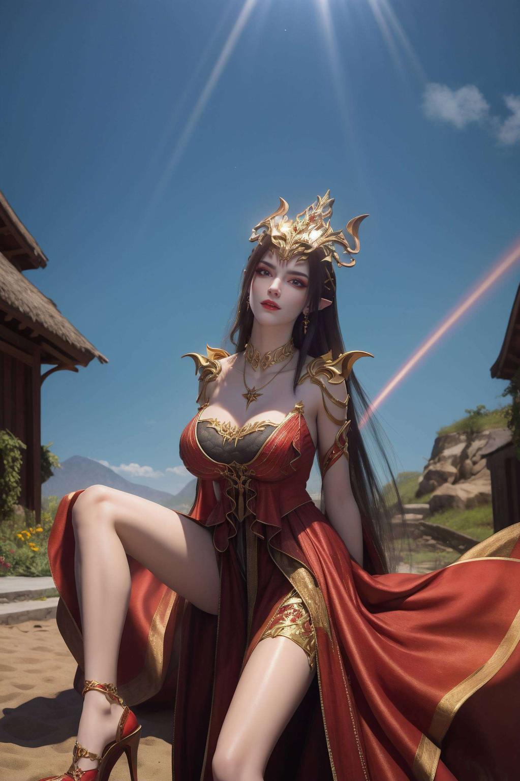 蛇发飘逸美杜莎眼神深邃