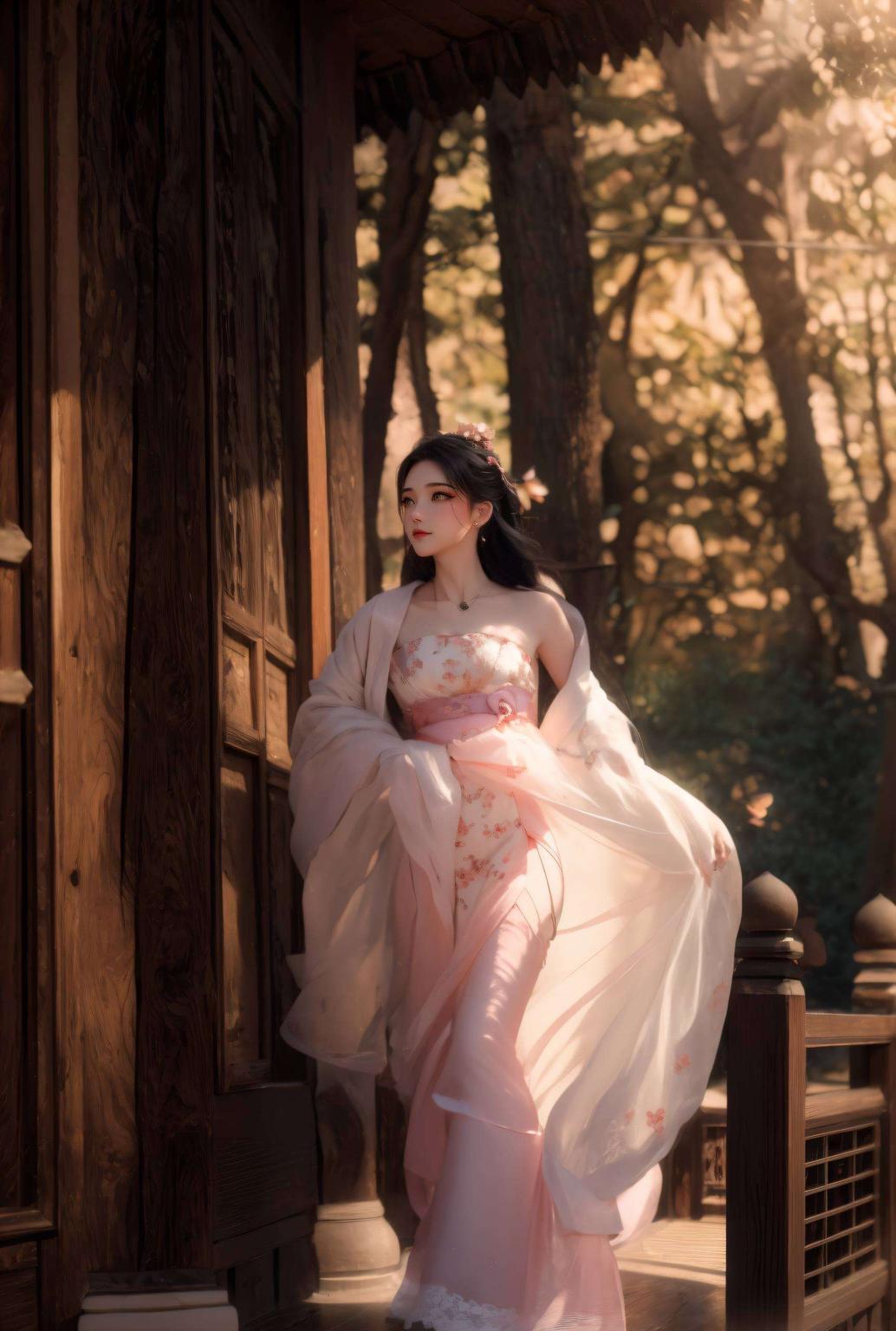 炫彩与极简的完美融合！高清平板上的她背景如梦境