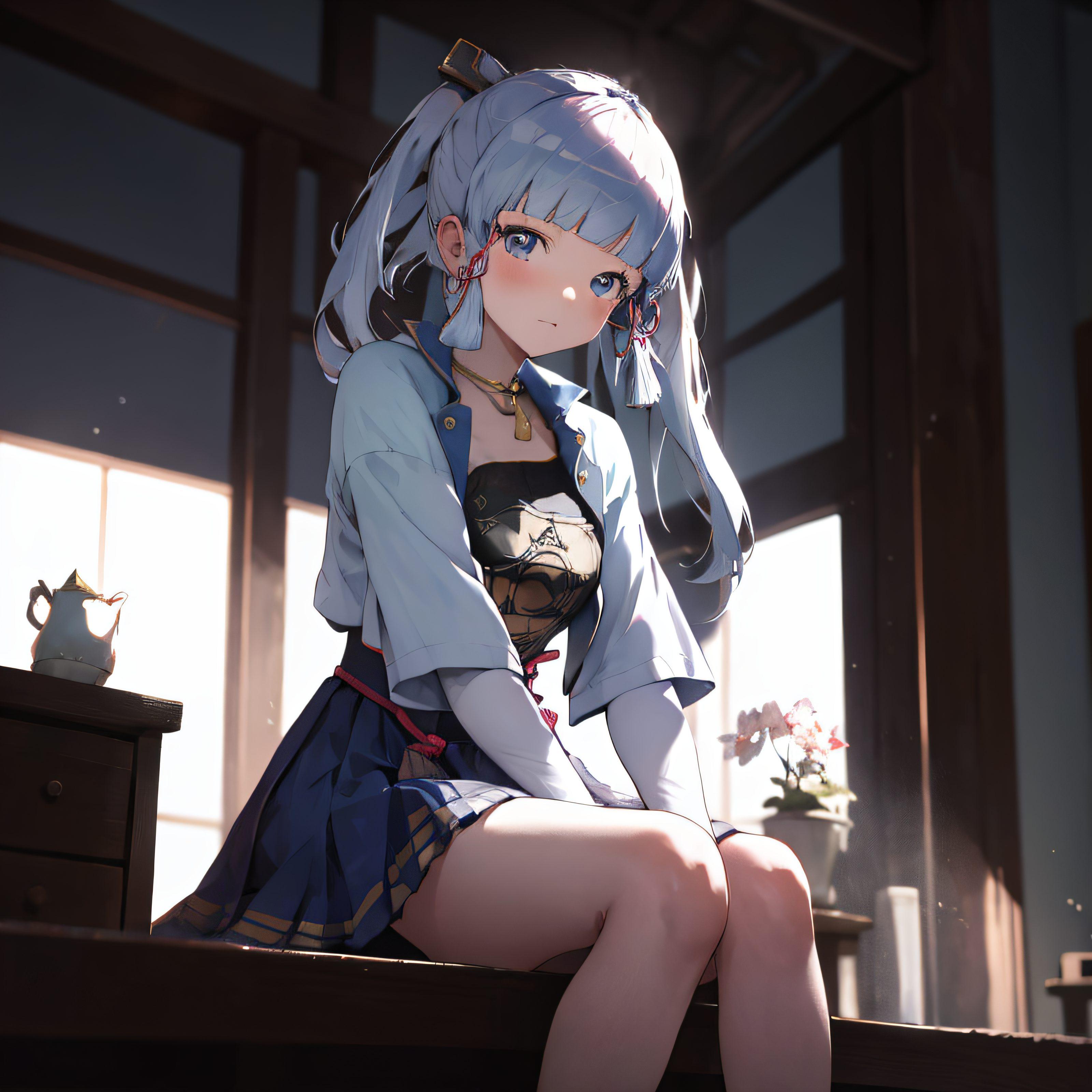 美女动漫壁纸神里凌华高清图亮相！淡雅的色调古香古色的完美像素