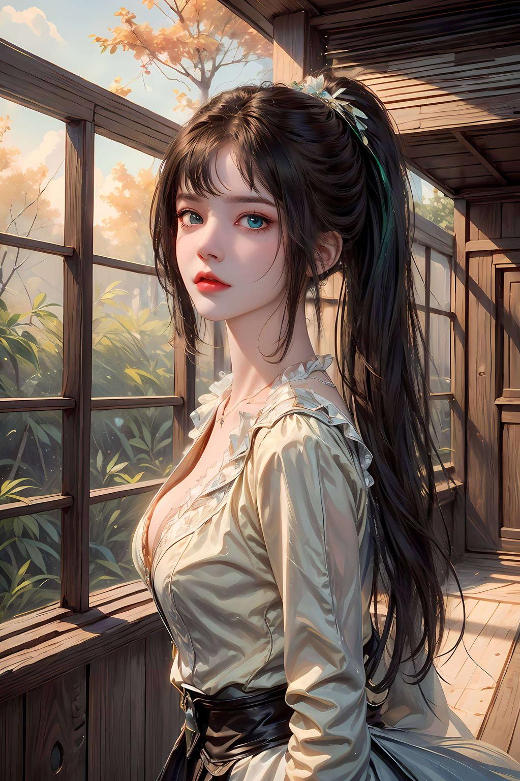 色彩清新这款【AI国漫女神司空千落泳装高清壁纸】