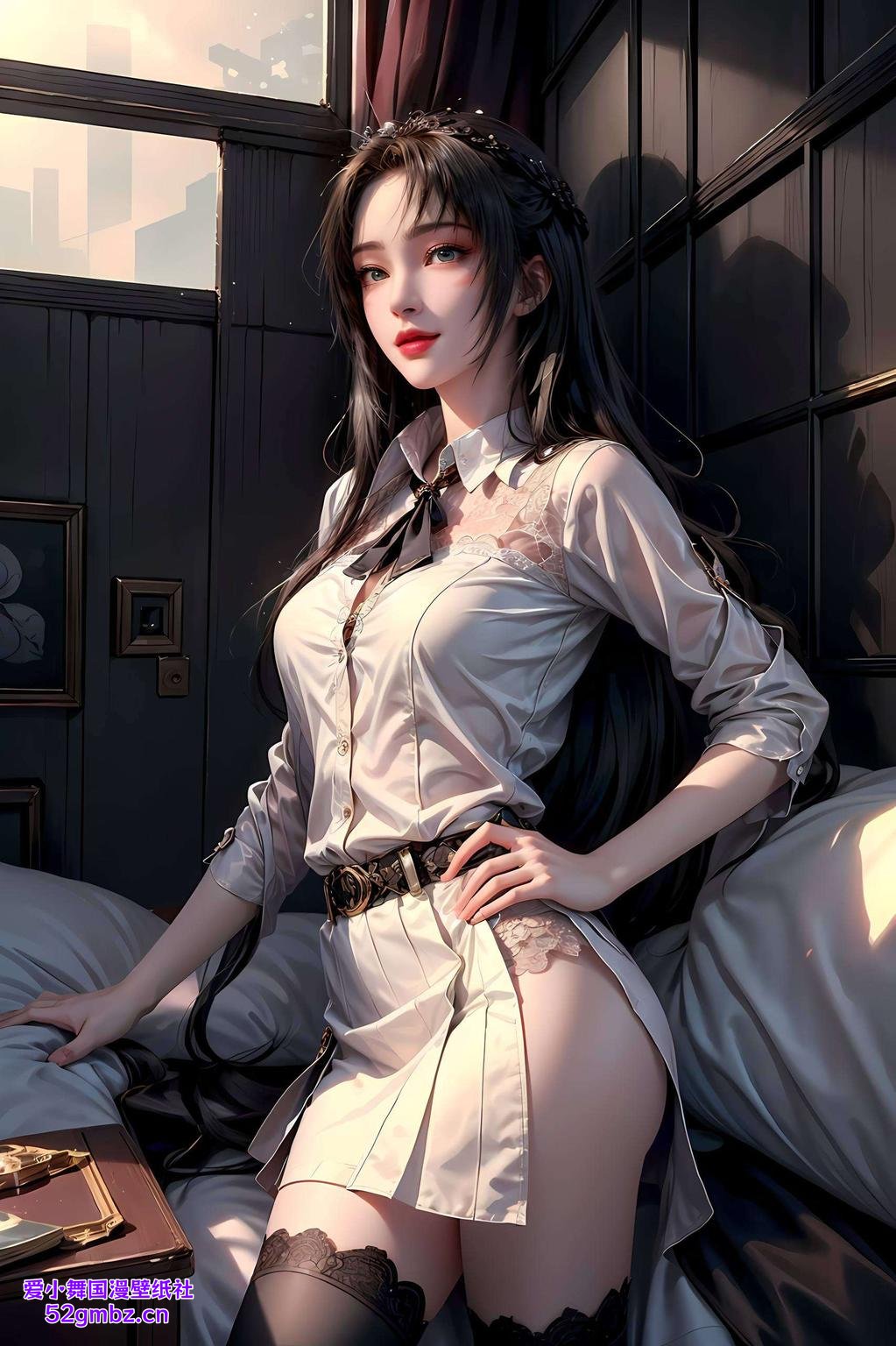 高清细腻这款极简风的天狐仙子壁纸