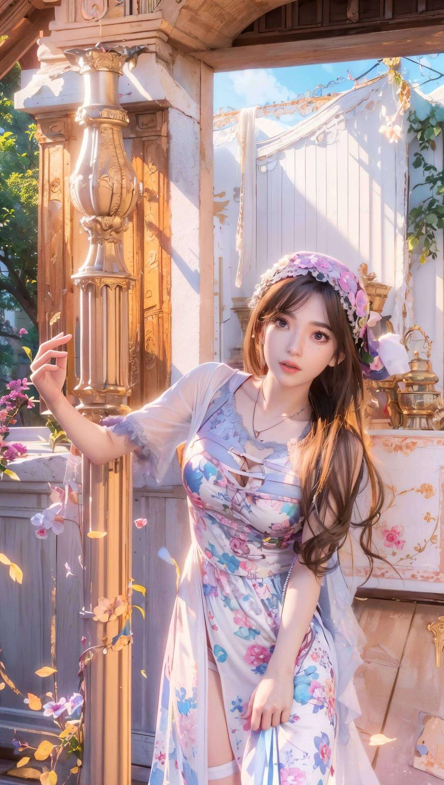 屠丽静坐iPhone专属桌面背景