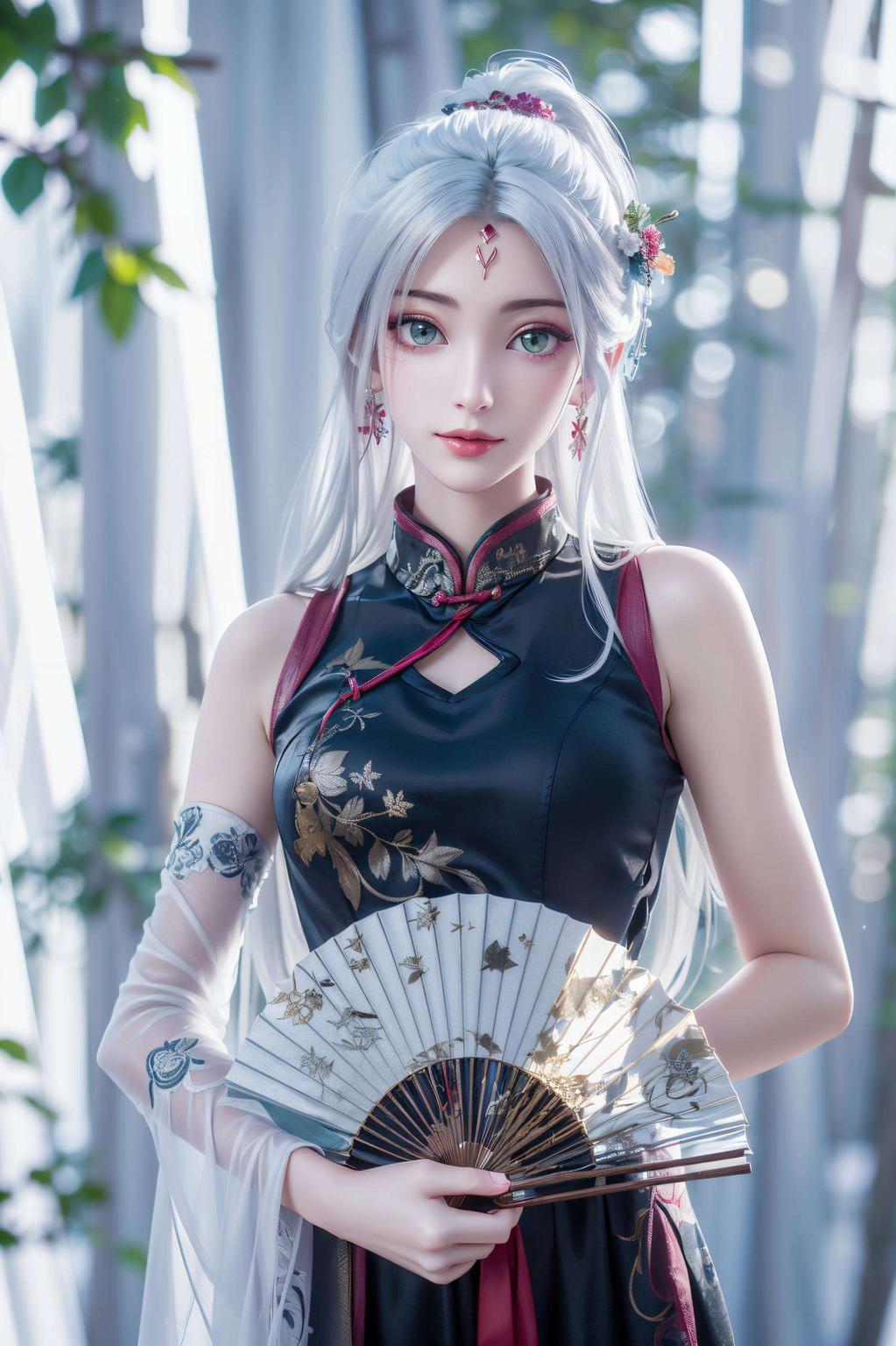 小白裙轻舞护眼像素