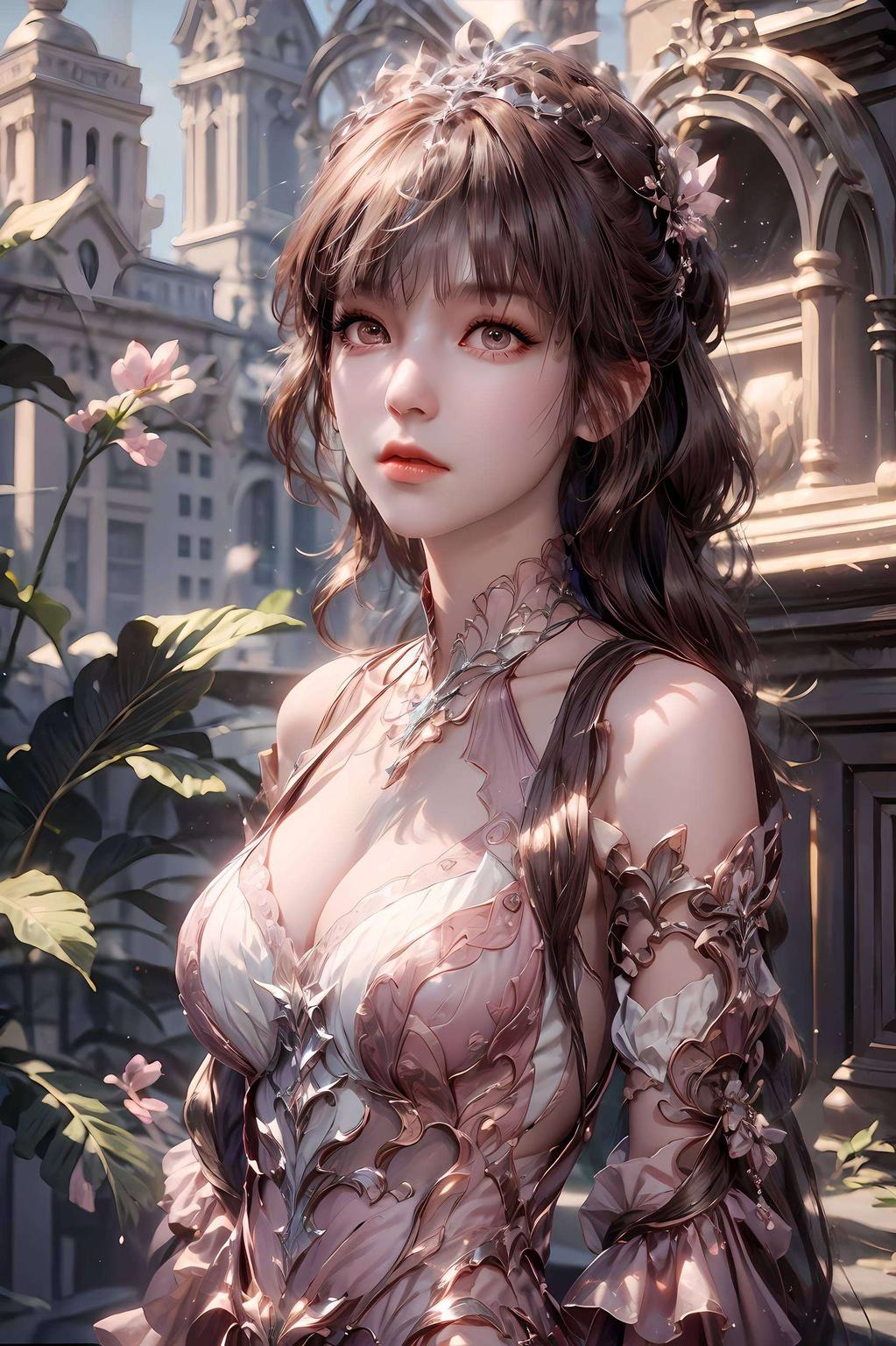 三朵花瓣围绕色彩斑斓