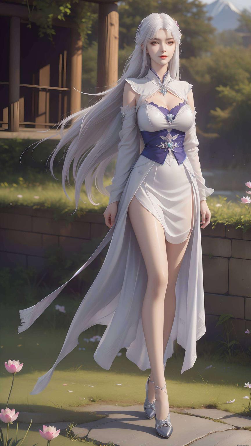 小医仙漫画超清壁纸紫色护眼电脑桌面