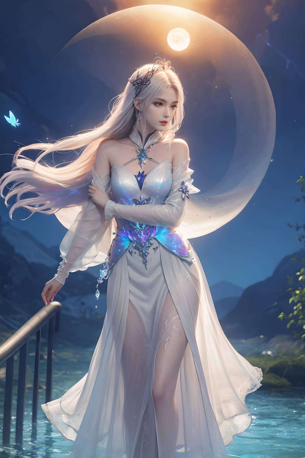 灵动飘逸壁纸中的她