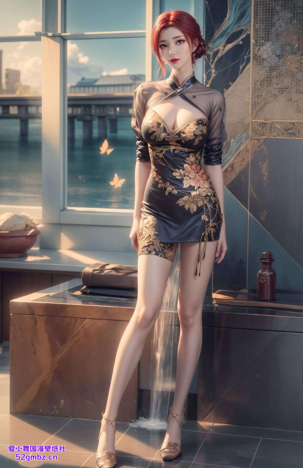 画面中的雅妃细腻描绘