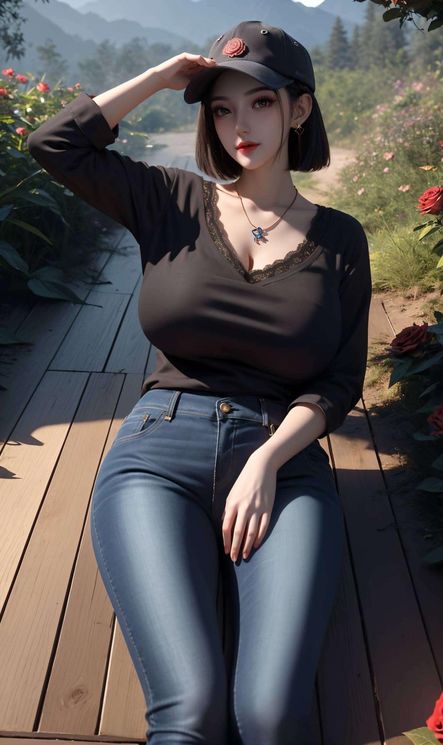 炫彩背景杨小瑾马尾飘逸