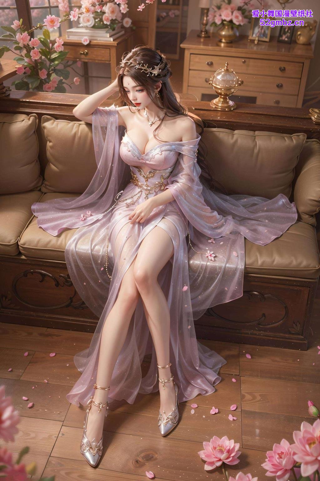 月婵女神翩翩舞动态壁纸映光彩