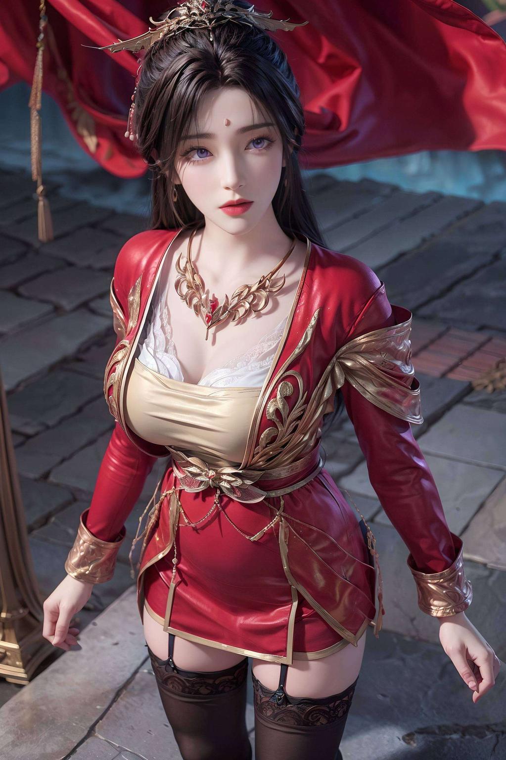 今天给大家带来一款神秘美感的月婵戴面纱全身壁纸月光如水