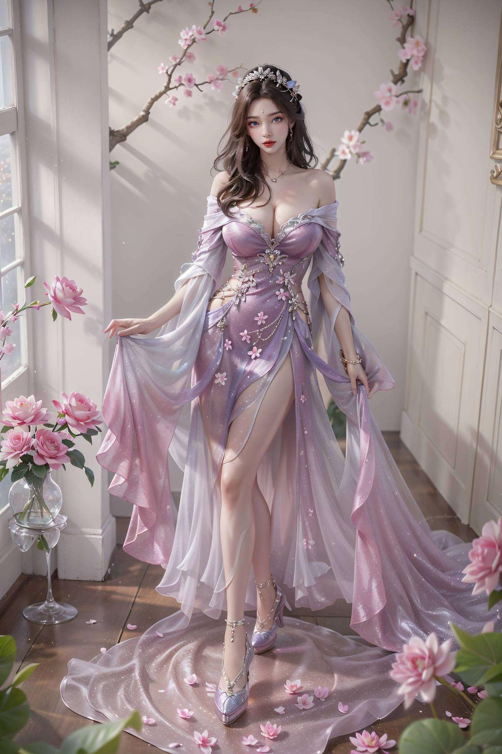 画面中的月婵仙子美轮美奂高清细节让你仿佛能感受到她飘逸的衣袂和柔和的光辉