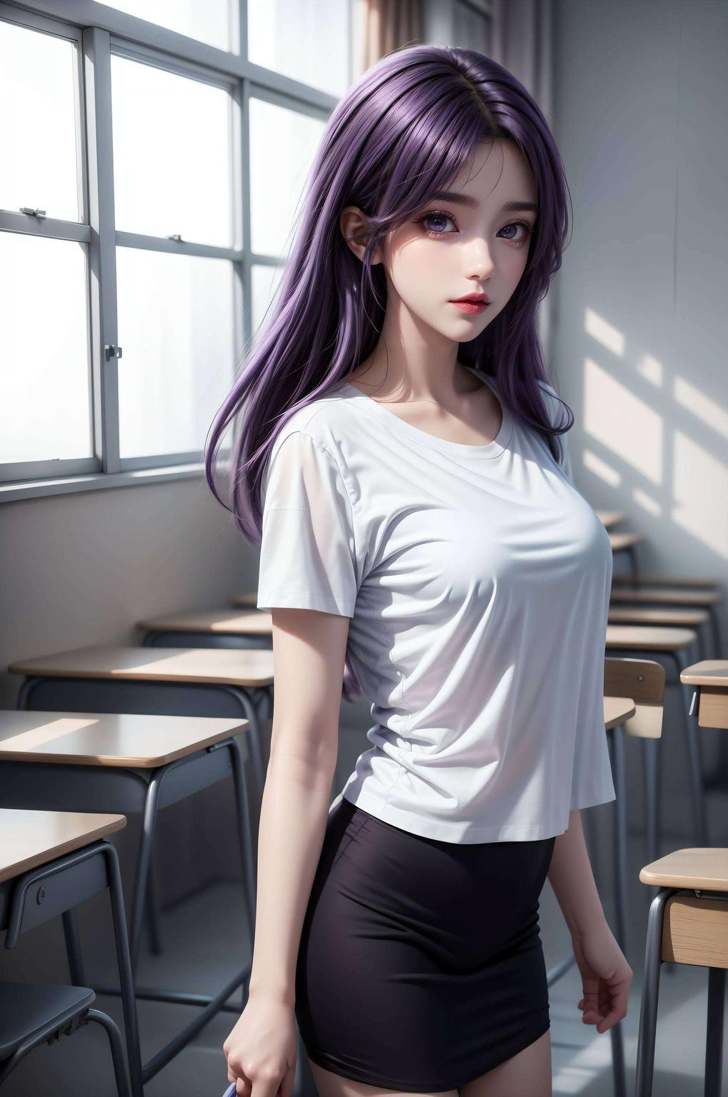 无水印纯净细腻笔触勾勒电脑前的温馨小角落