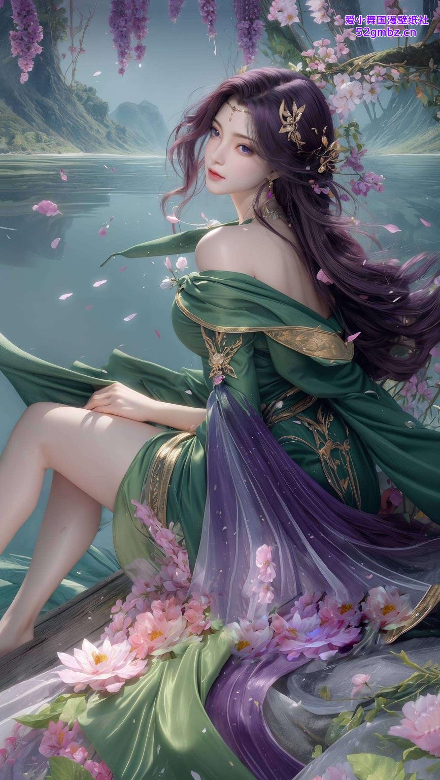 清新自然洒在青翠的草地上