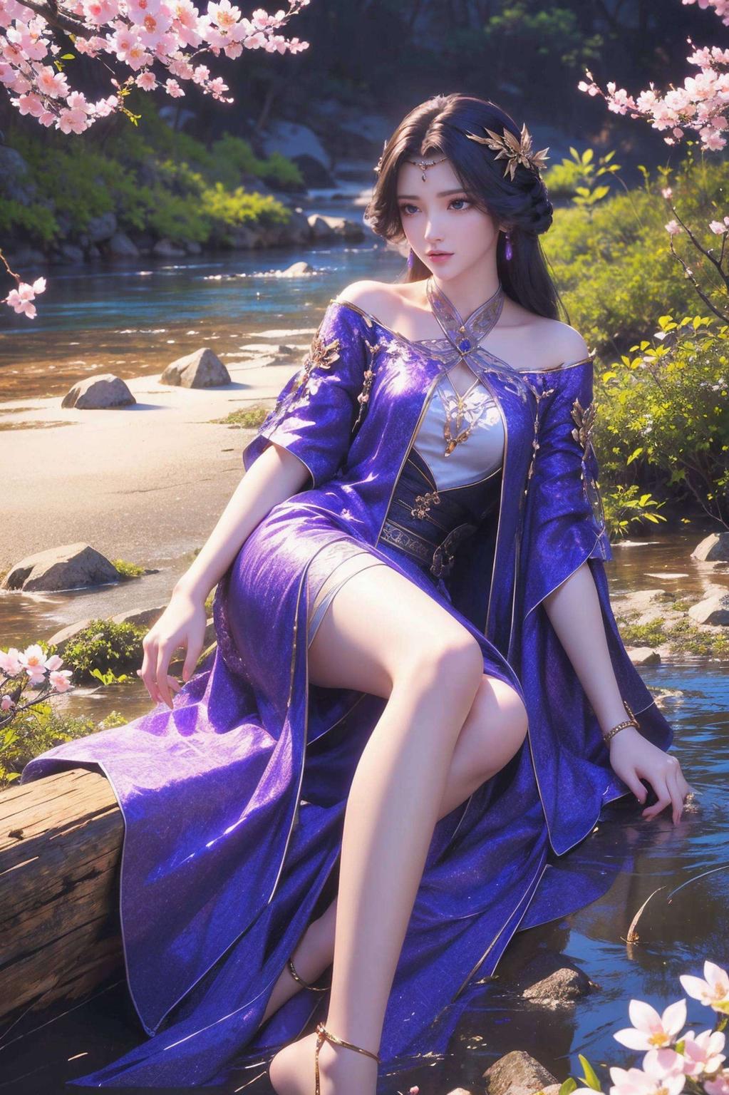 这期的养眼壁纸来啦！看看这款完美世界里的云曦吊坠搭配宽屏设计