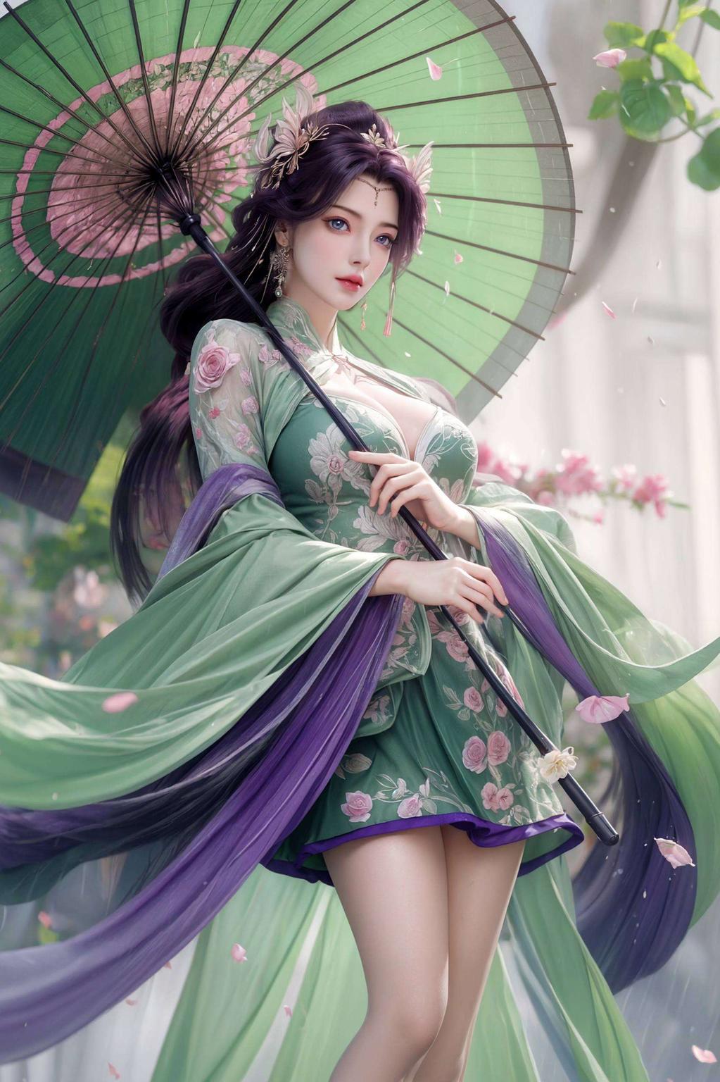 仿佛从古典画卷中走出古风元素满满