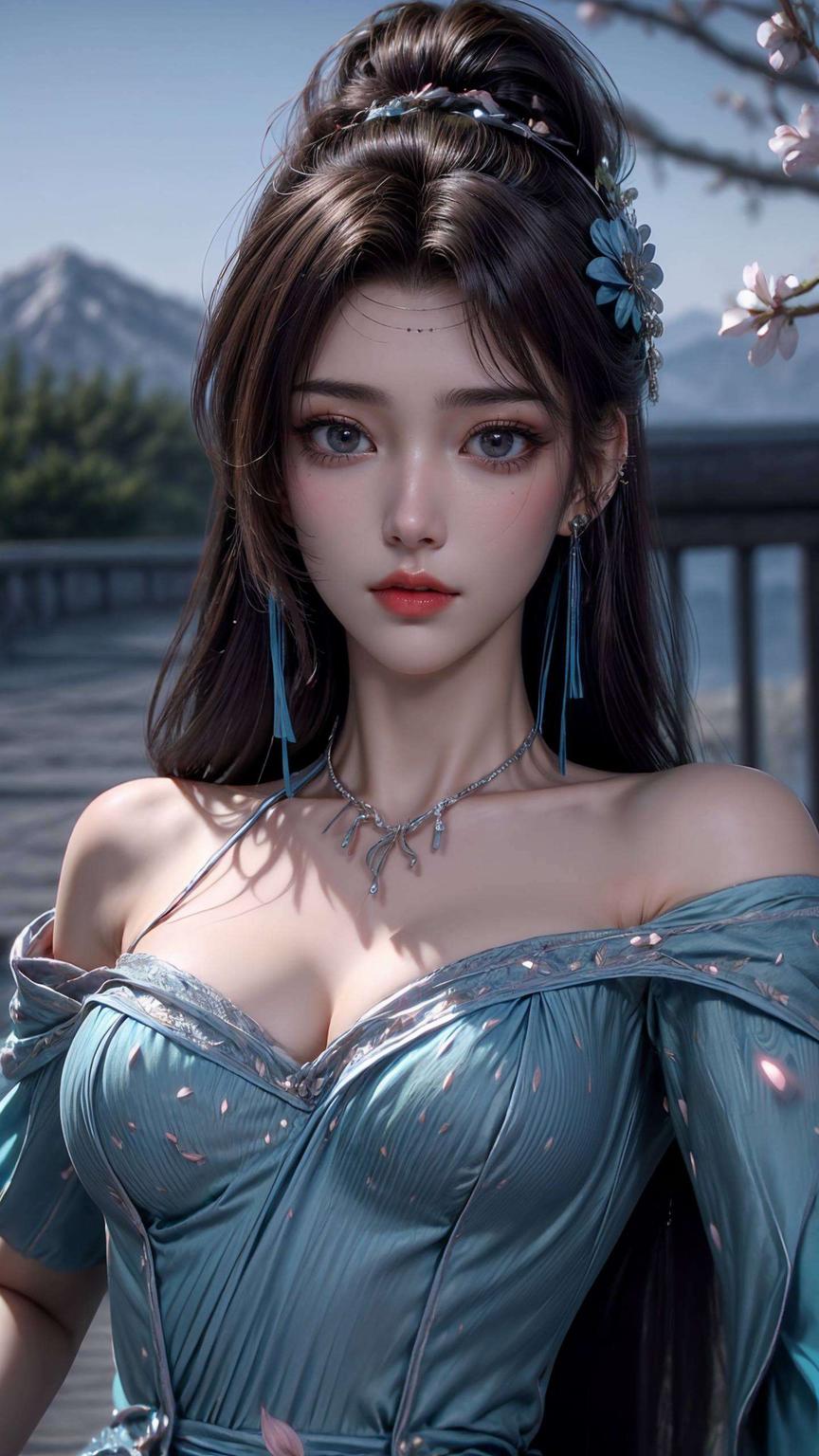 清新色调云韵发型图片高清壁纸女