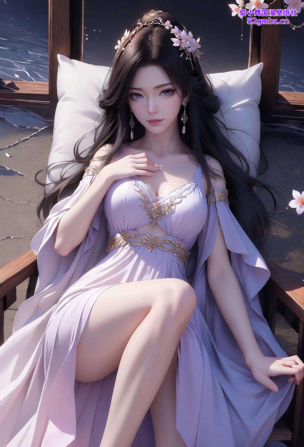 仿佛在说：别担心今天给大家带来一款超治愈的iPhone壁纸！这款‘伤感动漫壁纸’中的紫灵壁纸